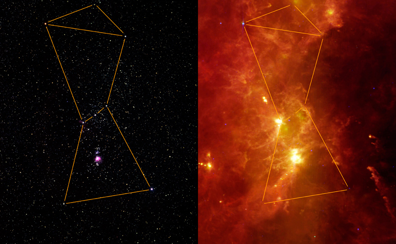 Orion constellation iras